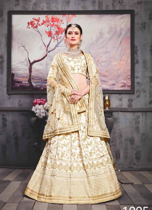 KHUSHBOO Latest Fancy Heavy Designer Wedding Wear Silk Thread Sequence Embroidery Work Lehenga Choli Collection